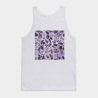 Woodland foliage, lilac purple mauve, watercolor wash Tank Top